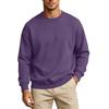 Men's Color Round Neck Long Sleeve Sweatshirt Casual Loose Fit Pullover