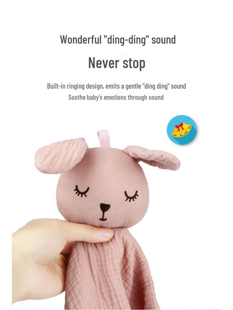 Aipinqi Dětská komfortní deka a bryndáček na slintání - Měkká bavlněná plyšová hračka na spaní