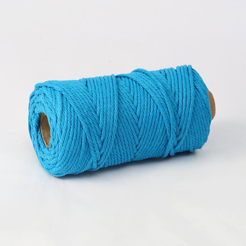 4mm Multi-Strand Macaron Colored Cotton Rope for DIY Tapestry & Decorative Weaving.