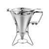 Stainless Steel Confectionery Funnel Dispenser with Precisions Nozzles for Chocolate,Sauces,Batter,and Pastry Work