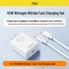 PISEN 45W GaN Charger for Apple & Huawei Devices with USB-C Cable Set