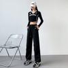 Overalls Women's Autumn and Winter New Comfortable and Trendy Wide-leg Straight Leggings Spice Girl Casual Sweatpants