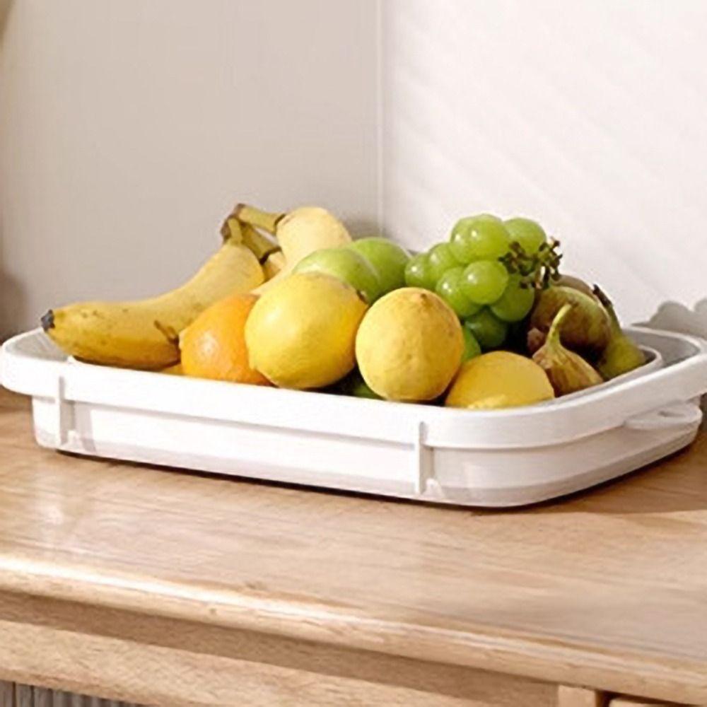 Silicone Vegetable Washing Basin Space Saving Laundry Tub Durable Dishpan  Food