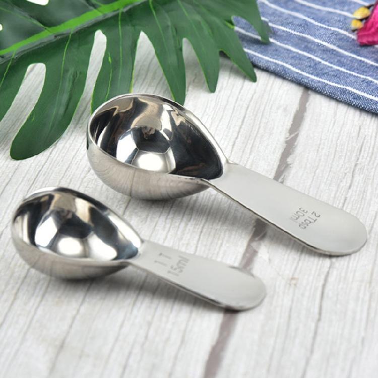 1 Coffee Scoop Stainless Steel 15/30ml Coffee Spoons Tablespoon Measuring Spoons Comfortable  Grip  with Short Hand
