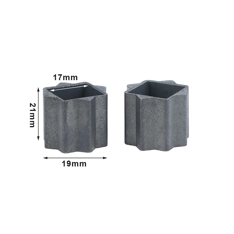 2Pcs Pneumatic Head Adapter Sleeve Actuator Connecting Sleeve Inner Square Outer Octagonal Sleeve Ball Valve Reducer Sleeves