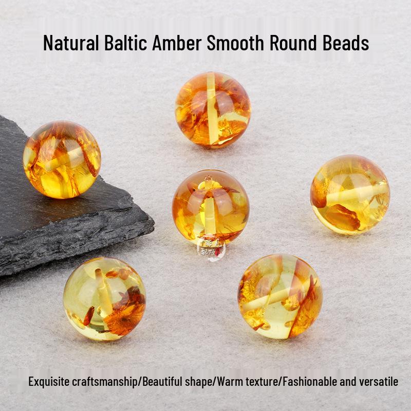 Natural Amber Beeswax Flower Beads Bracelet with Star and Moon Design - Multi-Treasure Bodhi Clavicle Chain for DIY Accessories