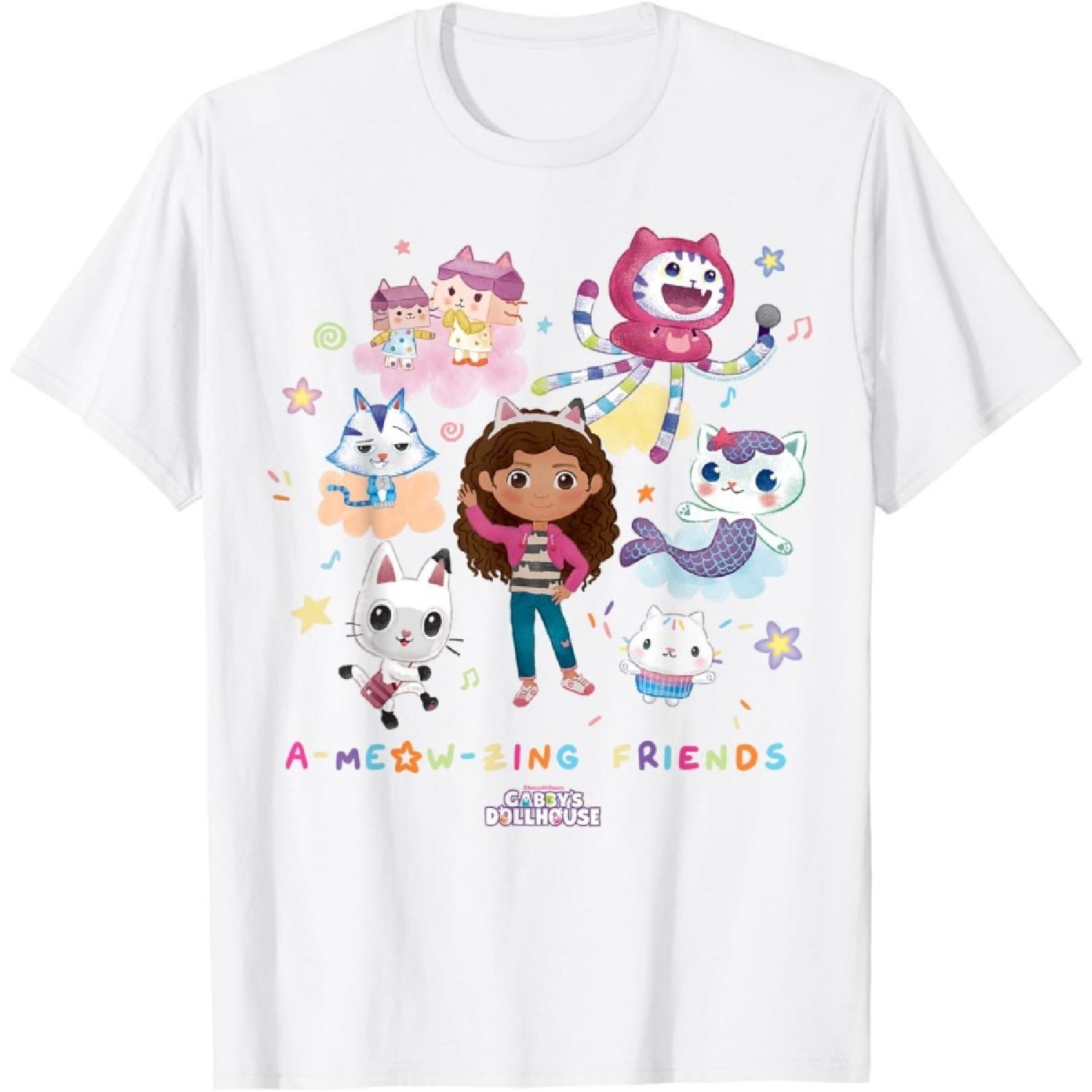 DreamWorks Gabby s Dollhouse A-meow-zing Friends T-Shirt S
