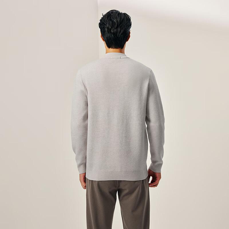 HLA Men's Winter Jacquard Mock Neck Slim Fit Thick Sweater