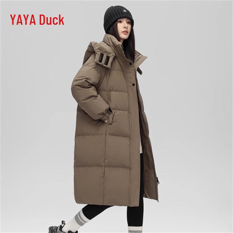 

YAYA 2024 Унисекс Длинная Пуховая Парка с Капюшоном L