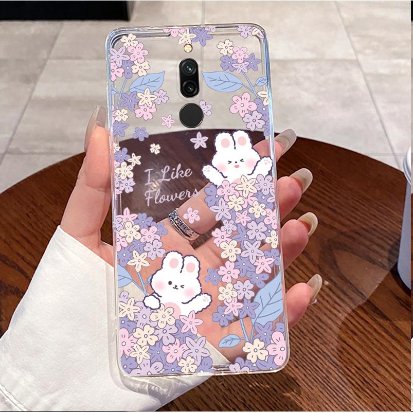 Back Cover For Xiaomi Redmi 8 8A Case Clear Luxury Cute Love Rabbit Cool Funny Pattern Transparent TPU Soft Silicone Phone Case