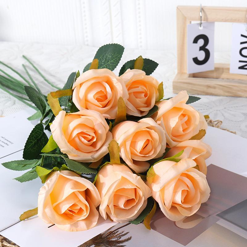 Artificial Rose Flowers Table Decoration, Fake Flower, Silk Flowers For Home Room Decor Wedding Decoration DIY