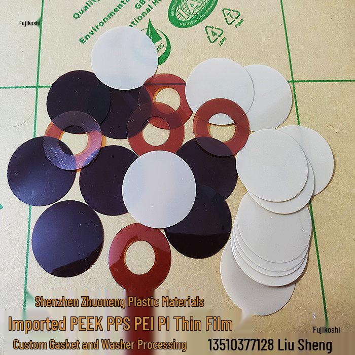 Thin Nylon-POM-PE-PP-PVC-ABS Round Gasket Sheets (0.8/0.6/0.5/0.4/0.3/0.25)
