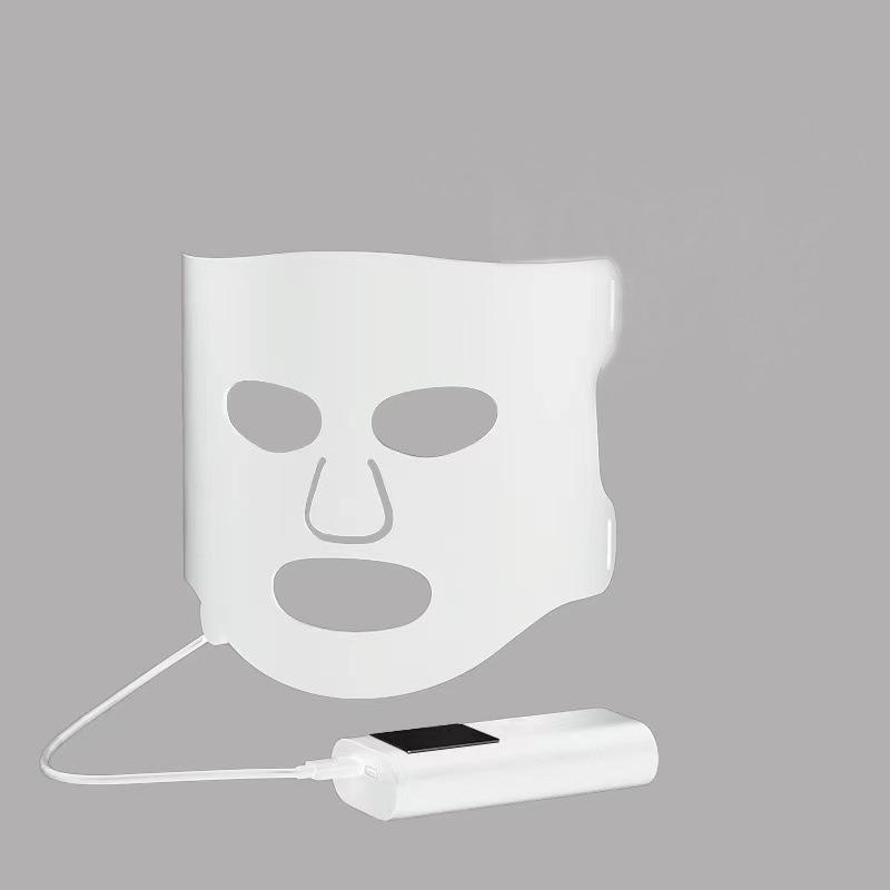 New Colorful LED Phototherapy Black Gold Mask Household Facial Mask Skin Rejuvenation Whitening Oil Removal Neck Instrument Large Row Light