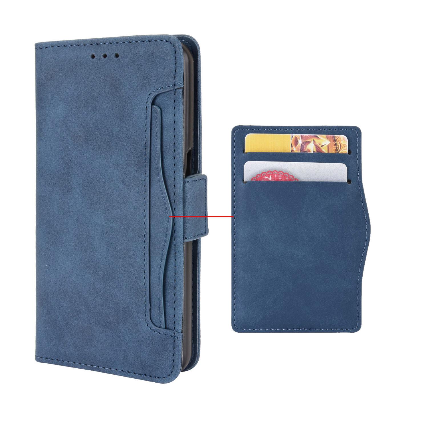

BLU J9L Leather Case: Multi-Card Slot Flip Protective Skin-Feel Cover BLU J9L синий