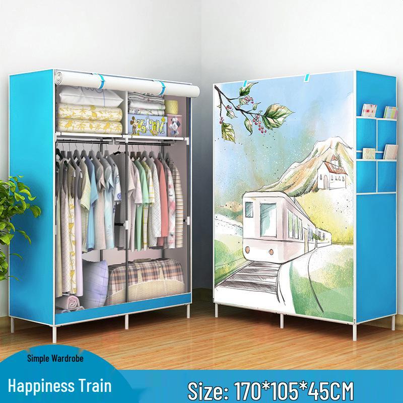 Yarui Fan Compact Dustproof Cloth Wardrobe for Dormitory