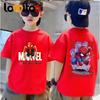 Boy Spider Man Short Sleeved T-shirt, Children's Marvel Cartoon Printed Short Sleeved T-shirt