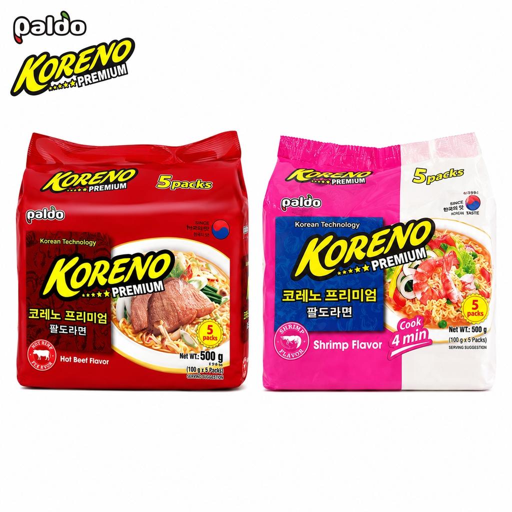 PALDO Suppennudeln Multipack 100g*5, 2 Sorten | Reichhaltiger Suppengeschmack, Zähe Nudeltextur, Praktisches Instant-Gericht
