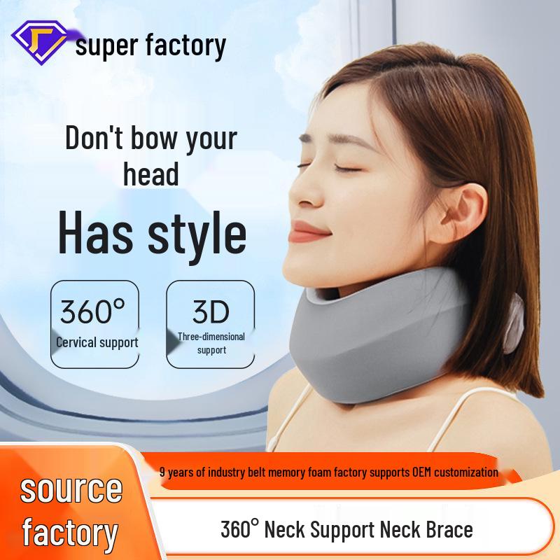 Comfortable U-Shaped Neck Pillow: Anti-Tilt, Decompressive Support, Washable & Portable