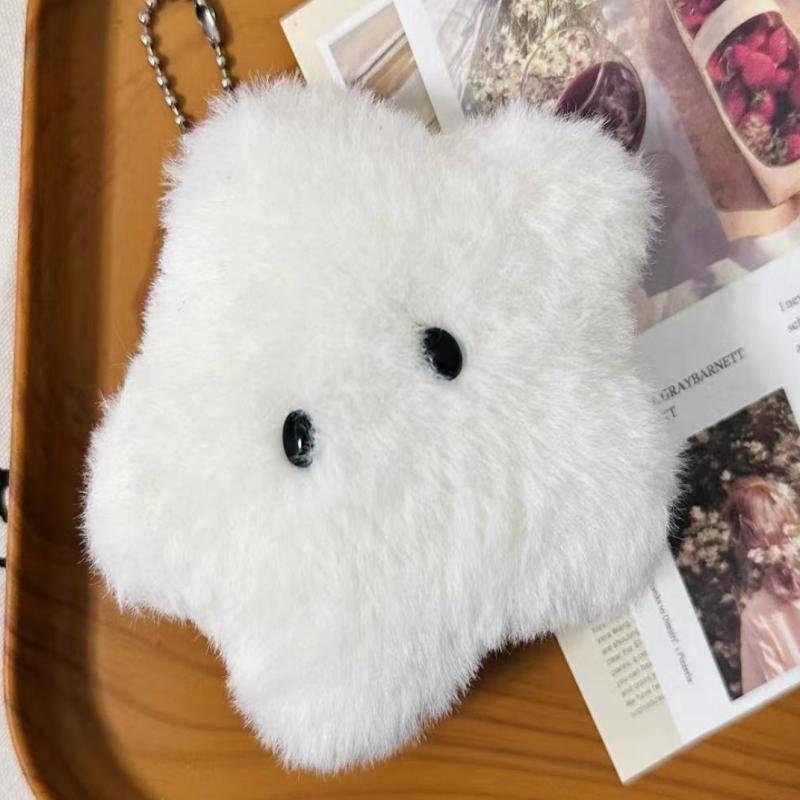 Star Capybara Keychain Cute Plush Bag with Squeaking Sound
