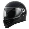 RIDEZ X Lesklá černá Integrální motocyklová helma s lesklým štítem velikosti M, Neo-klasický design, Černá,