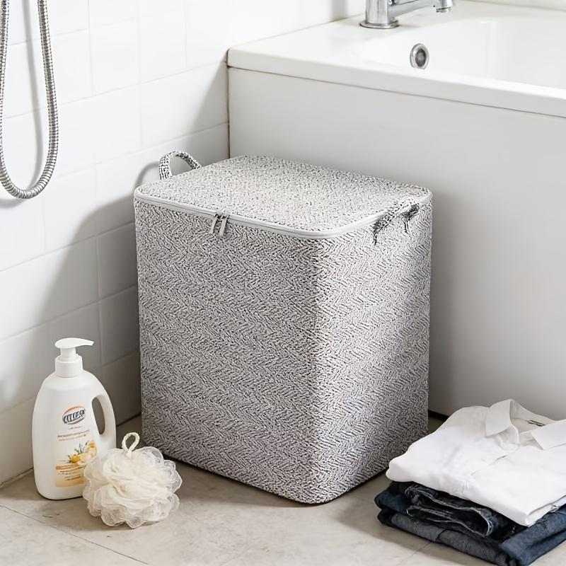 Large Capacity Storage Bag with Zipper and Handle, Clothes Storage Box, Item Organizer Bag Multi-Functional Foldable Storage Bag