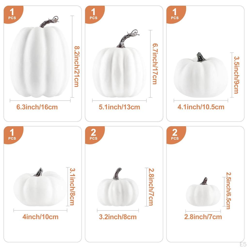 Artificial Pumpkins Autumn Simulation Vase Filler Crafts Foam for Halloween