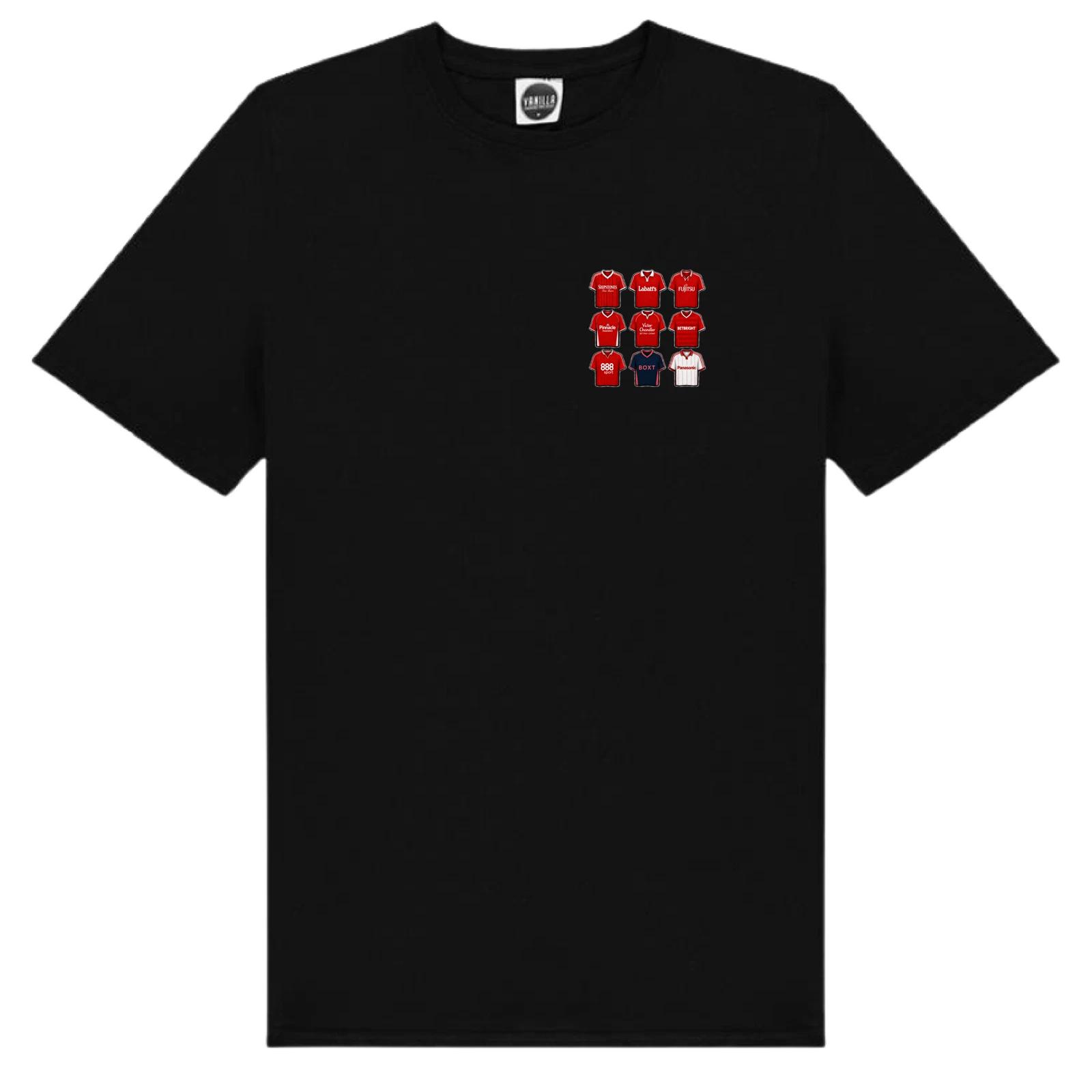 Nottingham Forest FC T-Shirt Old Shirts Style Logo Shirt NFFC Birthday Xmas Gift 2XL