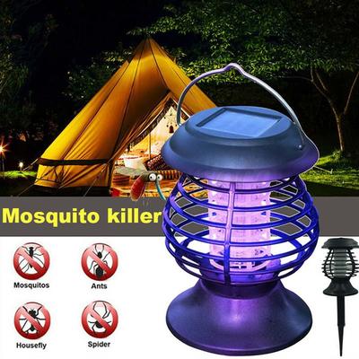 New Solar Powered UV Night Light LED Zapper Trap Pest Mosquito Killer Lamp Fly Bug for Indoor/Outdoor Camping