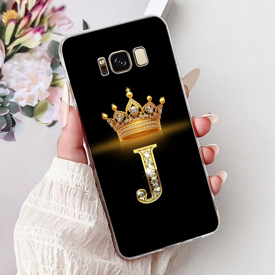 For Samsung Galaxy S8 Case SM-G950F New Crown Letters Cover Soft Silicone Slim Phone Case For Samsung S8 Plus S8+ SM-G955F Shell