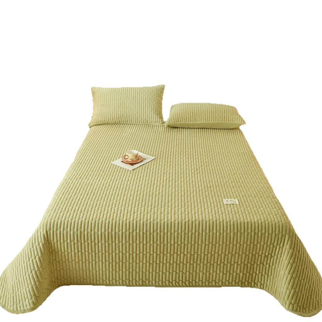 Class A Quilted Fleece Single Bed Cover – Thick, Non-Slip, Dustproof Tatami Bedding Cover