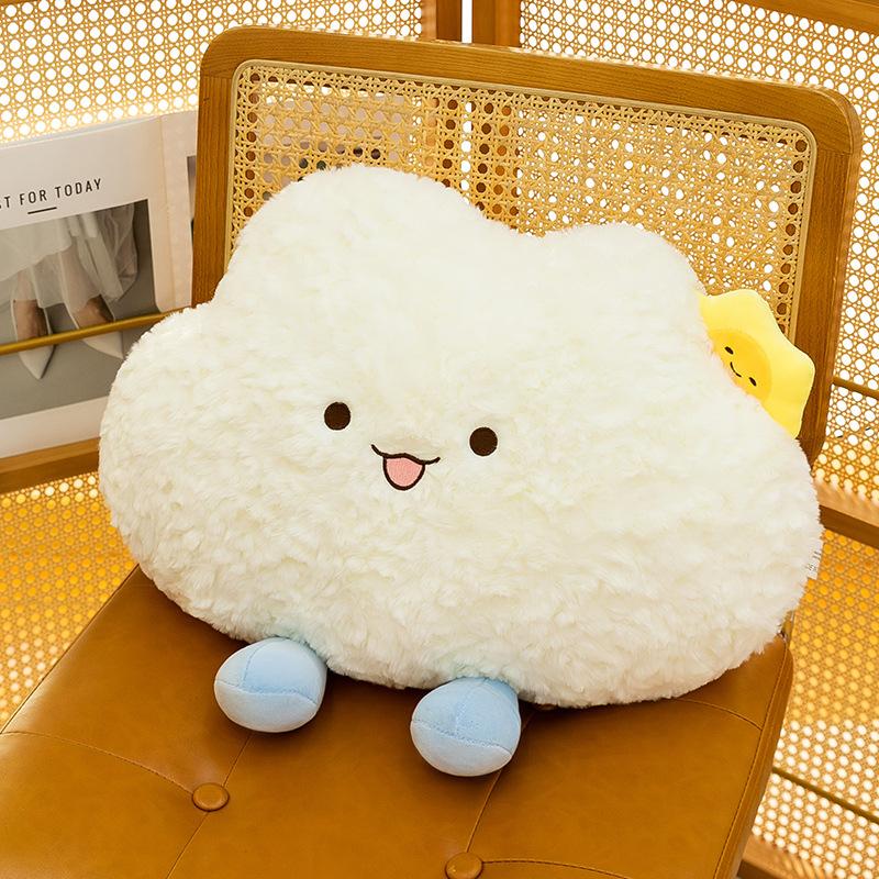 Running Clouds Throw Pillow Soothing Sleeping Doll Sofa Pillow Home Ornament Bedside Doll Plush Toy
