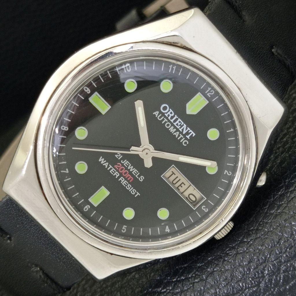 

ВИНТАЖНЫЕ МУЖСКИЕ ЧАСЫ ORIENT AUTOMATIC 46943 ЯПОНИЯ С ЧЕРНЫМ ЦИФЕРБЛАТОМ a700661-5 R204-a700661