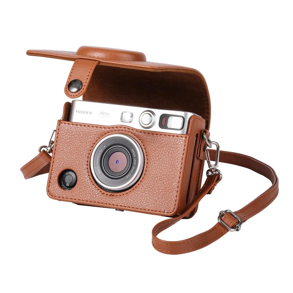Instax Mini Evo Case for Fujifilm Instax Protective Full Scratch Shoulder Strap PU Easy to Easy to Magnetic Snap Included Film, Cover, Protection,