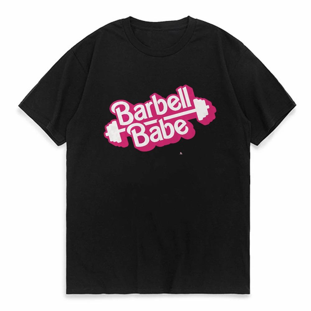 

Barbell Babe Mens TShirt in Vintage Style Cotton Short Sleeve Tshirt Mens Designer Clothes Streetwear 4XL