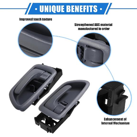 2 Pcs Automotive Interior Door Handle Compatible for Toyota Tundra DLX, Limited, SR5|6 Cyl 3.4L, 6 Cyl 4.0L, 8 Cyl 4.7L 2004-2006