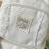 Mochila con Adorno de Encaje Rayas Estrelladas con Ventana Frontal Transparente y Múltiples Bolsillos Gran Capacidad Mochila Escolar Diaria para Adolescentes Estudiantes Viajes Diarios