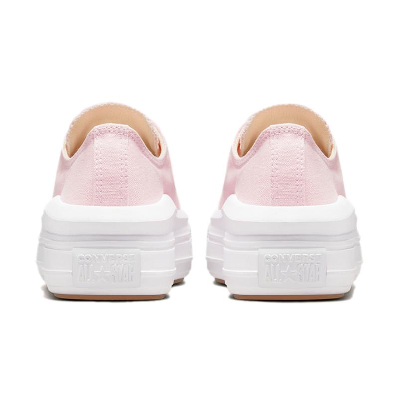Converse Chuck Taylor All Star Move Comfortable and Versatile Low-top Canvas Shoes Women's Pink and White