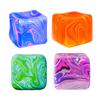 1/4Pcs Flow Texture Stress Cube Toy Anxiety Relief Cube Squeeze Sensory Toy Slow Rebound Home Office Relaxation TPR Decompression Stress Ball