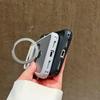Electric Pattern Carbon Fiber Magnetic Protective Case for Apple 17 Pro Max with Round Bracket