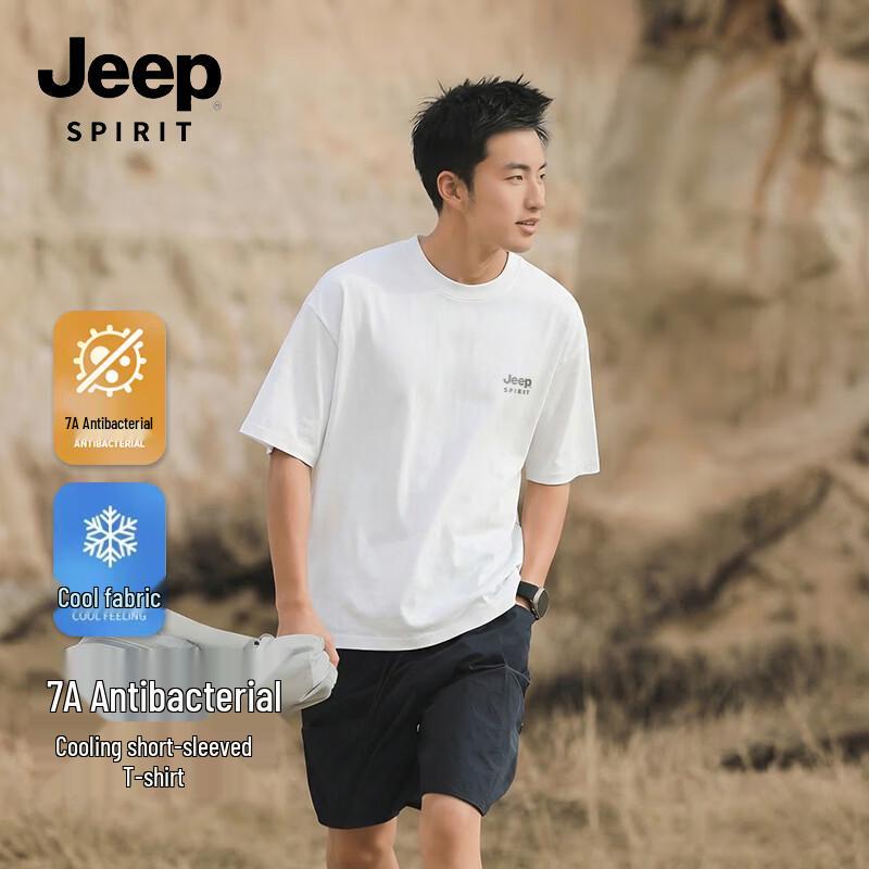 JEEP SPIRIT Men s Cooling Anti-Bacterial Short-Sleeve T-Shirt M