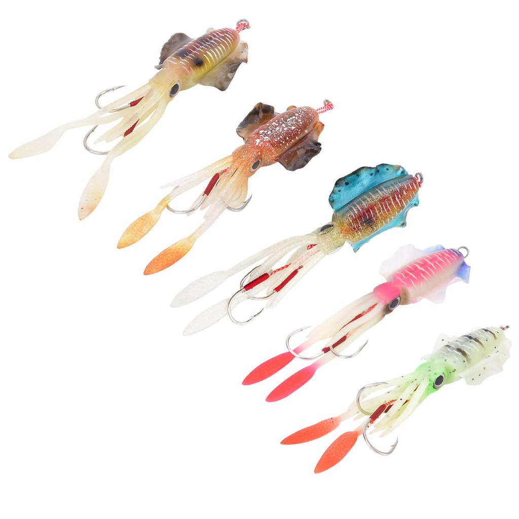 Soft Luminous Fishing Bait UV Octopus Squid Lure Fishing Tackle Accessory