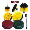 Electric Drill Brush Kit Power Scrubber Attachments for Car Tires Bathroom Tile Kitchen Sink Grout Cleaning Plastic Tools