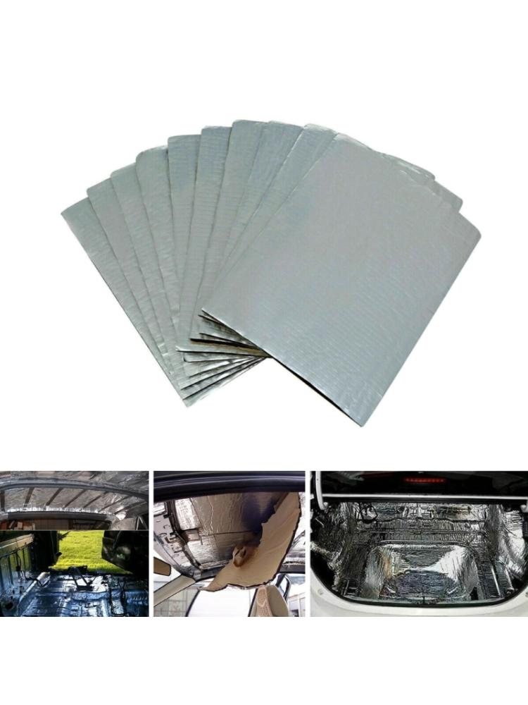 Car Sound Deadener,9.8''x7'',10 Sheets for Car Truck Acoustic Absorption Deadener Heatproof Soundproof Mat