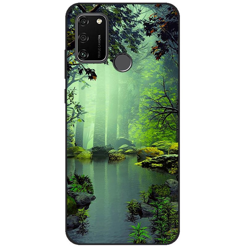 For HONOR 9A Case 6.3" Soft Silicon Tpu Phone covers On Huawei Honor 9A 9 A MOA-LX9N Back Bag Funda Shell black tpu case