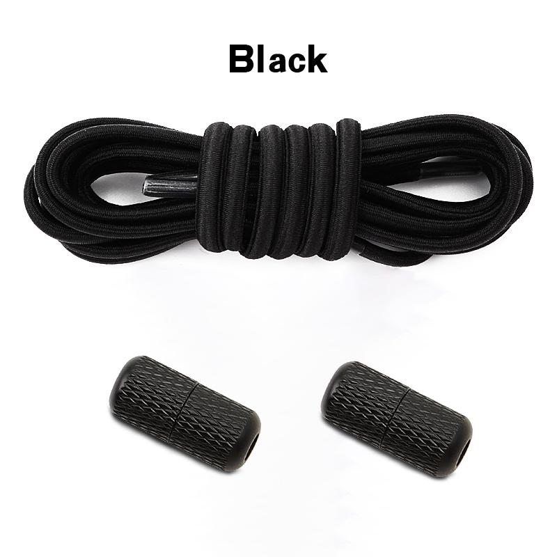 Round Elastic Laces without ties Metal Buckle Shoelace Sneakers Flat Shoes no tie shoelaces Shoe Accessories 1Pair/2Pair