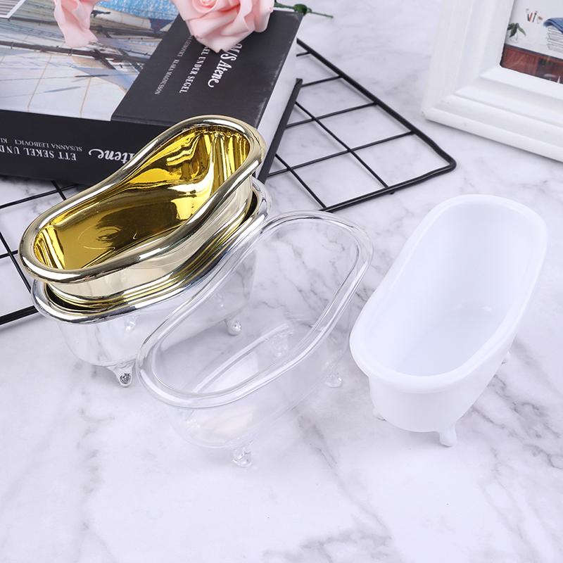 Mini Makeup Bathtub Soap Jewelry Storage Box Nail Casket Holder Organizer