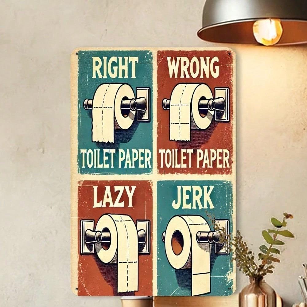 Funny Vintage Metal Tin Sign 8x12 Inch Novelty Wall Decor For Bathroom Bar Garage Farmhouse Man Cave Retro Plaque Home Decoration