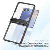 Electroplated Clear Phone Case for Samsung Galaxy Z Flip 7 Fe 6 5 Flip7 Flip6 with Hinge Protection