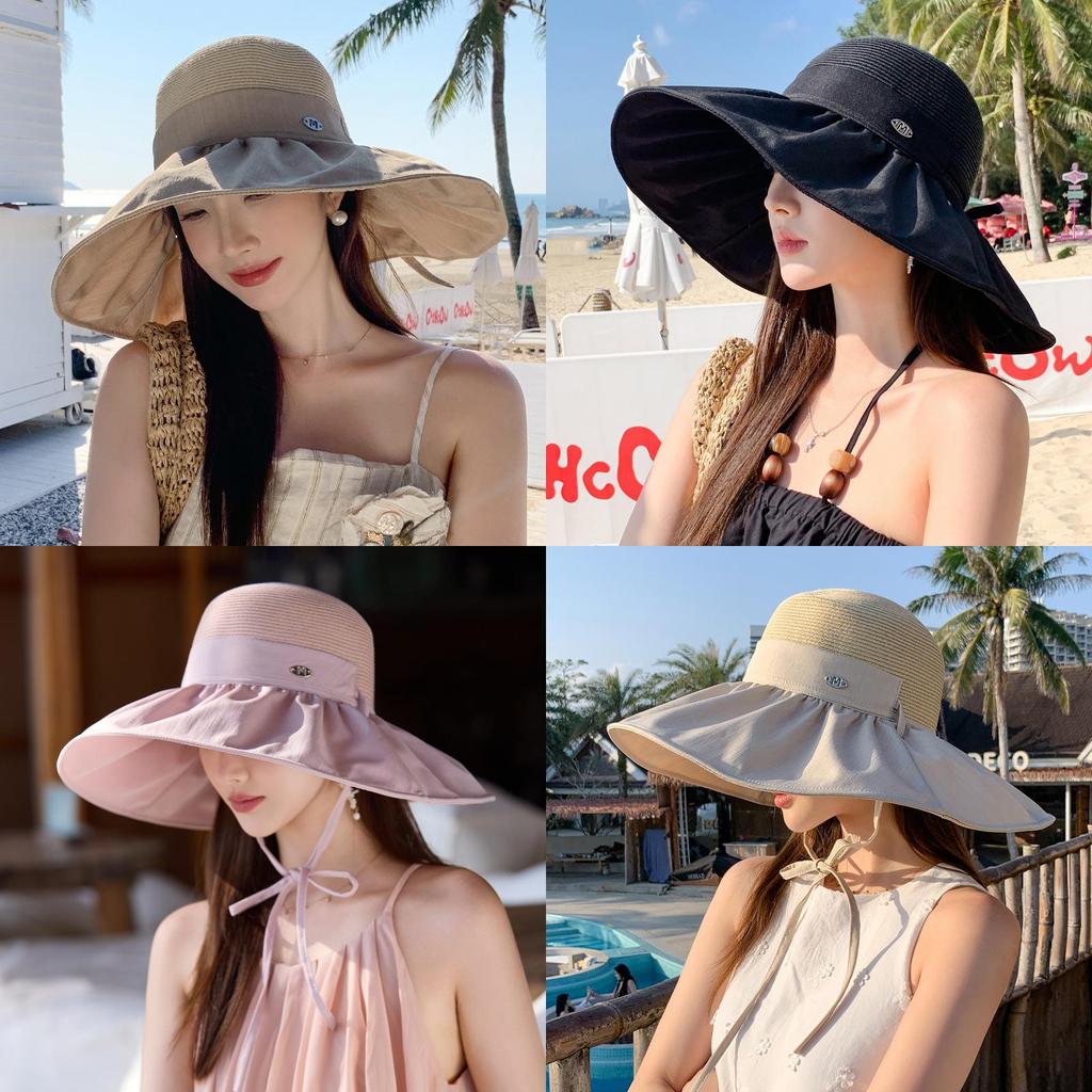 Grass Hat With Large Brim For Sun Protection And Breathability For Summer Vacation Use
