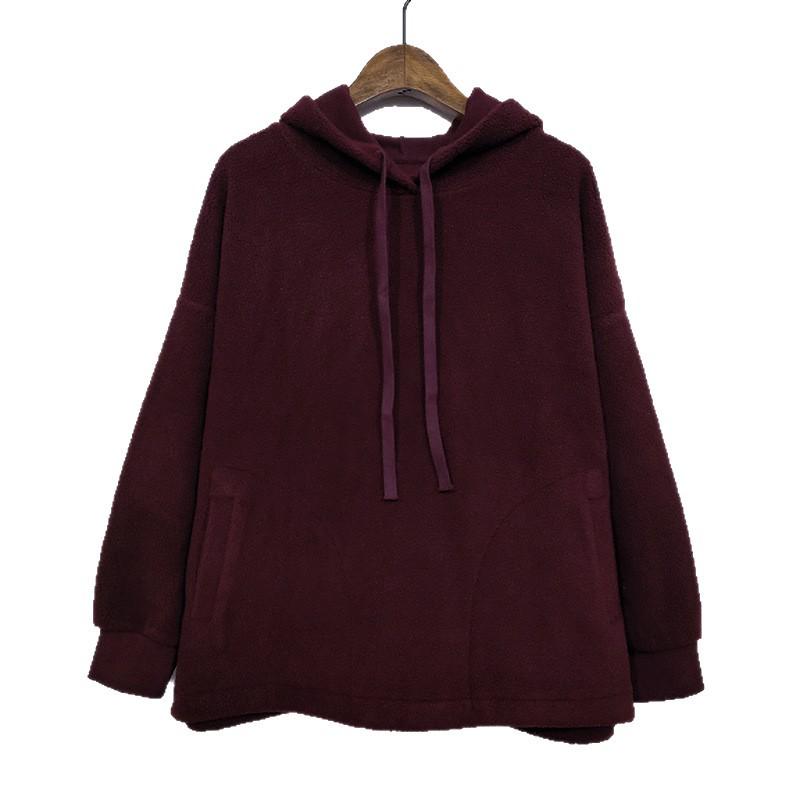 Women's Oversized Fleece Hoodie - Autumn/Winter, Relaxed Fit with Musical Note Design